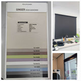 Roller blind Ginger Series, 100% blackout, perfect for bedrooms and offices.