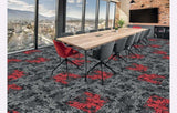 Carpet tiles landscape series cement texture redMalaysia supply and installation