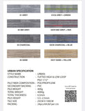 Modern office carpet tiles – Urban Series plank-type design with PP fiber and PVC backing. Supply & install in Malaysia.