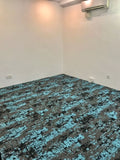 Ccarpet tiles plank light blue-splash Plank Series