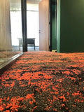 Ccarpet tiles plank orange -splash Plank Series