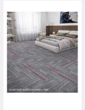 Urban Series Plank Carpet Tiles in Grey & Red – Durable and stylish office carpet with a sleek design. Supply & install in Malaysia.