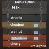 (5 COLOURS)OUTDOOR WOODEN BLIND-CPW 260(1" - WIRE)