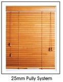 (10 COLOURS )INDOOR WOODEN BLIND (STRING) -25MM SLATS