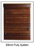 (16 COLOURS )INDOOR WOODEN BLIND (STRING) -50MM SLATS