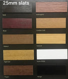 (10 COLOURS )INDOOR WOODEN BLIND (STRING) -25MM SLATS