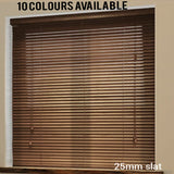 (10 COLOURS )INDOOR WOODEN BLIND (STRING) -25MM SLATS