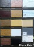 (16 COLOURS )INDOOR WOODEN BLIND (STRING) -35MM SLATS