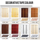 (16 COLOURS) INDOOR WOODEN BLIND (DECORATIVE TAPE) - 50MM