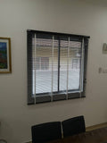 25mm Natural Wood Indoor Wooden Blind Black with Decorative Tape Malaysia