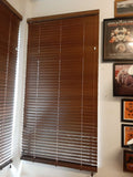 25mm brown natural wood blind installation in kl