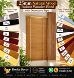 25mm Natural Wood Blind Malaysia supply and install