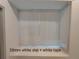 35mm Natural Wood Indoor Wooden Blind White with Decorative Tape Malaysia