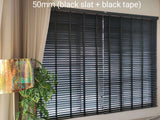 50mm natural wood blind decorative tape installation services 