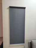 Grey Blackout Roller Blind Focus YM Fabric for Modern Homes and Offices in Malaysia