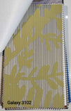 Galaxy 3102 yellow decorative patterned roller blind fabric for modern homes, roller blind supply and installation in Selangor