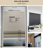 Ginger Series room darkening roller blinds in 10 colours with installation examples, supplied by Bosita Decor throughout Malaysia with installation in Kuala Lumpur and Selangor