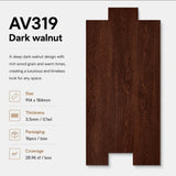 Gorgeous vinyl click flooring AV319 Dark Walnut in Malaysia