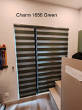 Green Zebra Blinds Charm Series Installed on Bedroom Windows for Privacy and Adjustable Daylight in Malaysia