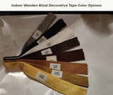 Indoor Wooden Blind Decorative Tape colour options