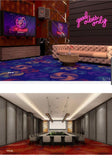 KTV room flooring using Wilton Series roll carpet