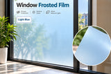 Light Blue frosted window film for privacy and natural light