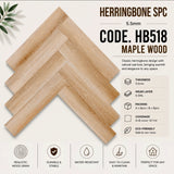Maple Wood Herringbone SPC flooring HB518