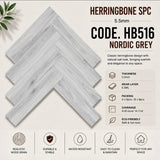 Nordic Grey Herringbone SPC flooring HB516