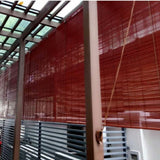 Outdoor Wooden Blinds 288 Series installed in a covered outdoor area