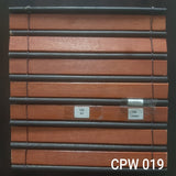 Outdoor Wooden Blinds CPW019 with reddish-brown wooden slats