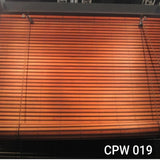 Outdoor Wooden Blinds CPW019 installed with reddish-brown slats
