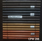 Outdoor Wooden Blinds 288 Series half-round slat samples in different colours