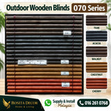 Outdoor Wooden Blinds Malaysia 070 Series by Bosita Decor, supply and installation