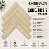Pine Oak Herringbone SPC flooring HB517