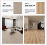 Robina AC4 laminate flooring AB317 Light Grey Oak and AB324 Nordic Aurora Oak in Malaysia