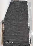 Aylo 1906 Series dark grey textured roller blind fabric sample for home, condominium and office window blinds in Malaysia.