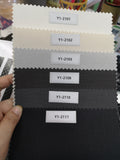 1% openness sunscreen roller blinds fabric samples with colour codes from a Malaysia supplier