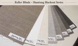 Shantung blackout roller blinds fabric colour samples by Bosita Decor, roller blinds supplier in Kuala Lumpur and Selangor