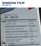 SP-HD 75 light grey Window Tint Film Malaysia
