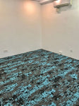 Ccarpet tiles plank light blue-splash Plank Series 