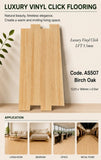 5.5mm vinyl click flooring AS507 Birch Oak