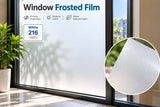 White 216 frosted window film for privacy and natural light