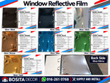 Window Reflective Film 7 colour collection by Bosita Decor