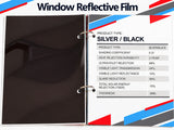 Window Reflective Film Silver Black