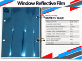Window Reflective Film Silver Blue