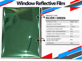 Window Reflective Film Silver Green