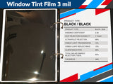 Window Tint Film Black Black 3mil