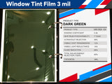 Window Tint Film Dark Green 3mil