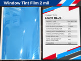 Window Tint Film Light Blue 2mil