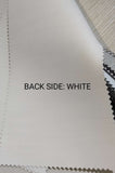 YM53 blackout roller blind fabric with white backing, showing the reverse side of the blackout window blinds.